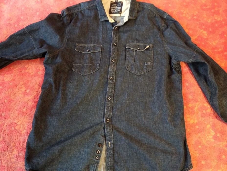 джинсовая рубашка ANGELO LITRICO ХXL состояние новой качество ГЕРМАНИЯ