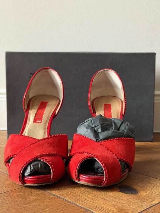 DENI CLER czerwone buty na obcasie r. 36