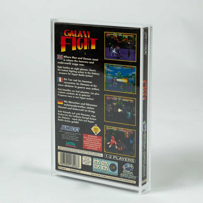 Caixas em acrílico para jogos Sega Saturn single disc