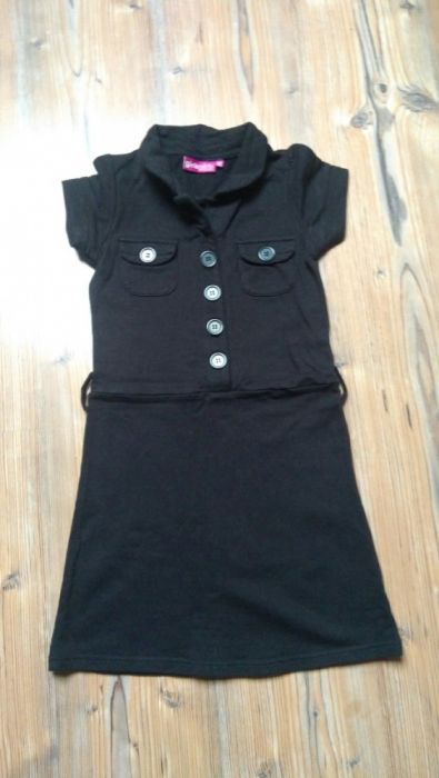 Sukienka czarna bawełna 134/140