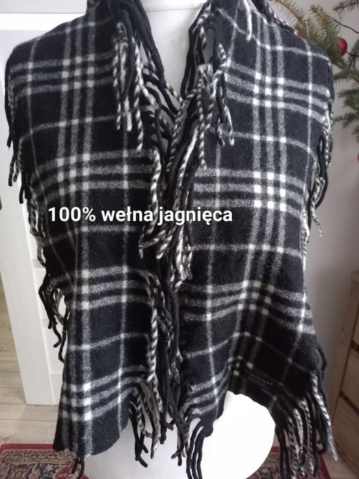 Wełniany szalik z frędzlami Burberry