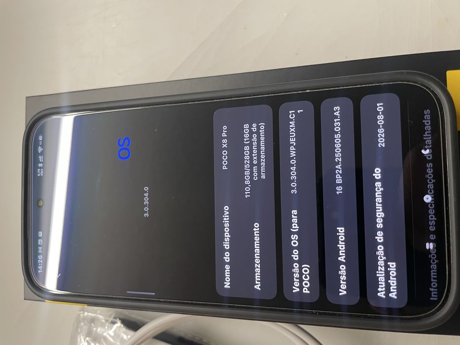 Xiaomi Poco X8 Pro a funcionar