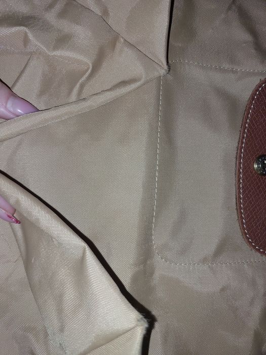 Сумка longchamp шкіряні вставки