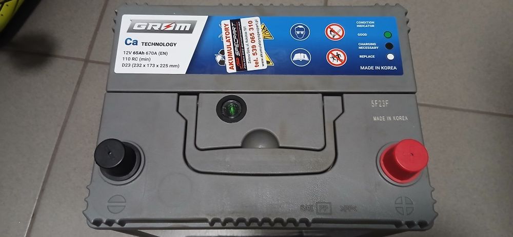 Akumulator benzyna 12V 65Ah 670A