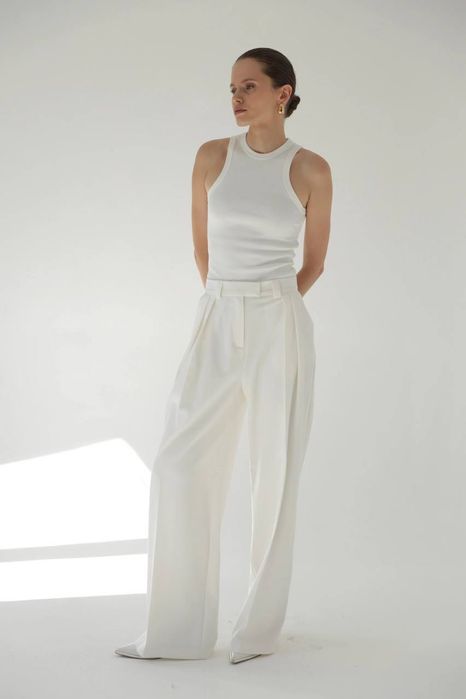 Брюки cici coco білі та чорні