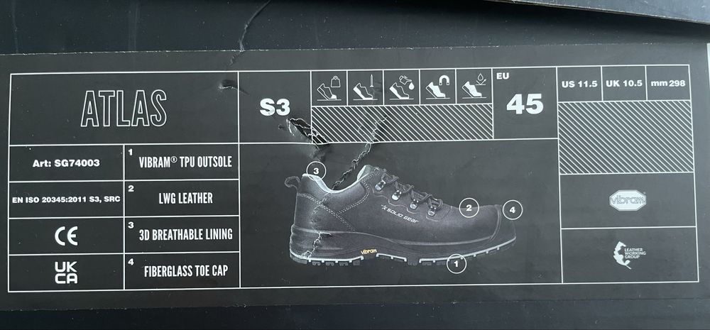 45 Buty robocze solid gear atlas s3