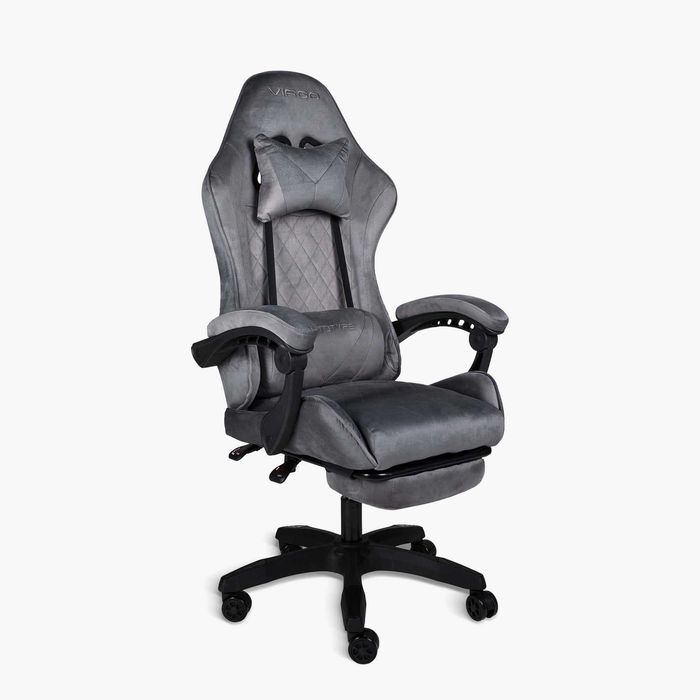 Геймерське крісло Virgo Prototype Grey НОВЕ з підставкою для ніг
