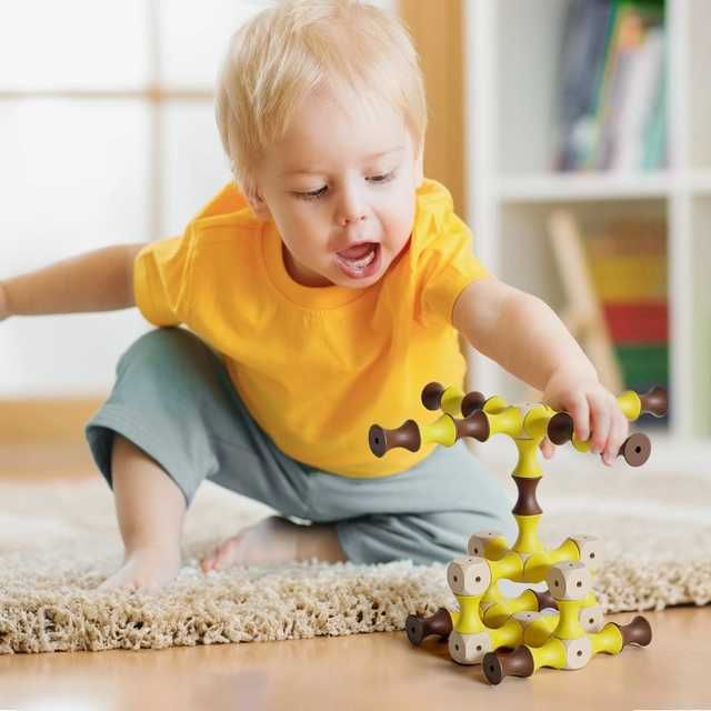 Edyfico – Drewniane Klocki Montessori dla Dzieci 60 elementów
