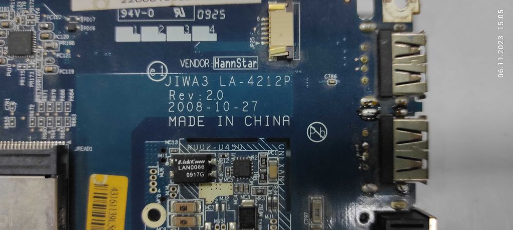 МАТ ПЛАТА Lenovo G530 Compal LA-4212p IJWA3 Rev2.0