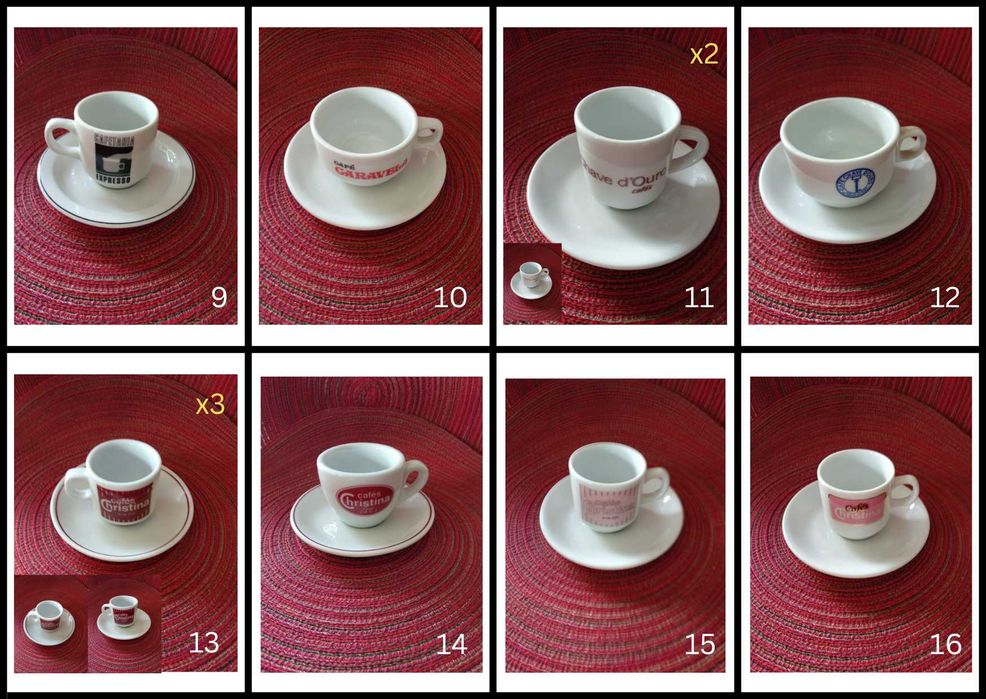 Chávenas de Café com Pires de coleção