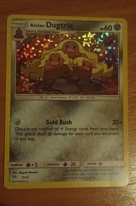 Carta Pokémon Alolan Dugtrio Holo