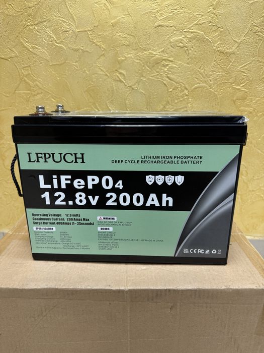 Акумулятор LiFePo4 12V 200Ah літій залізо фосфат