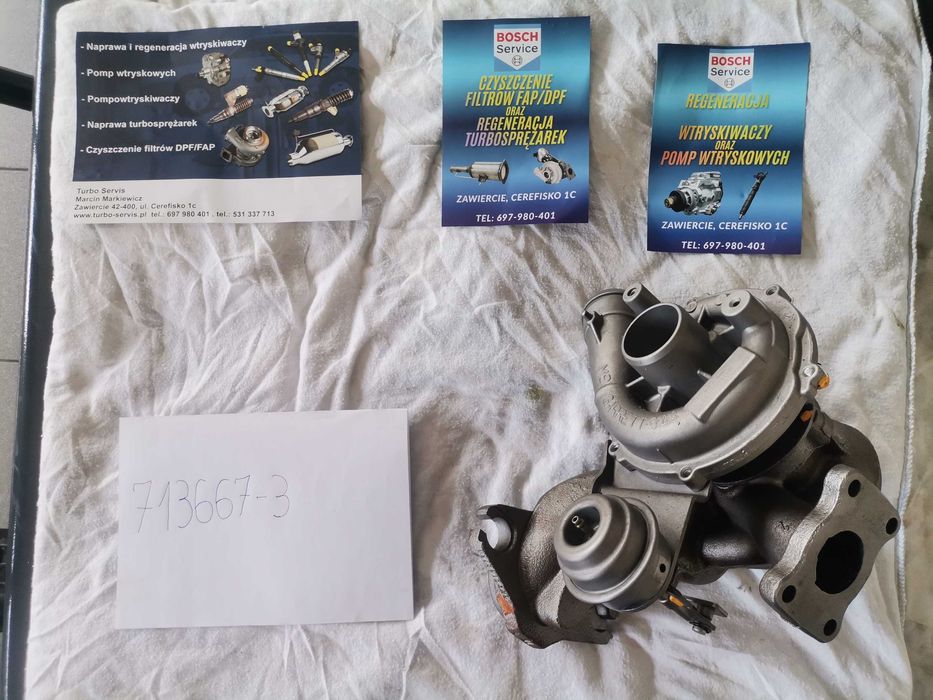 Turbosprężarka Citroen Peugeot Fiat 713667-3
