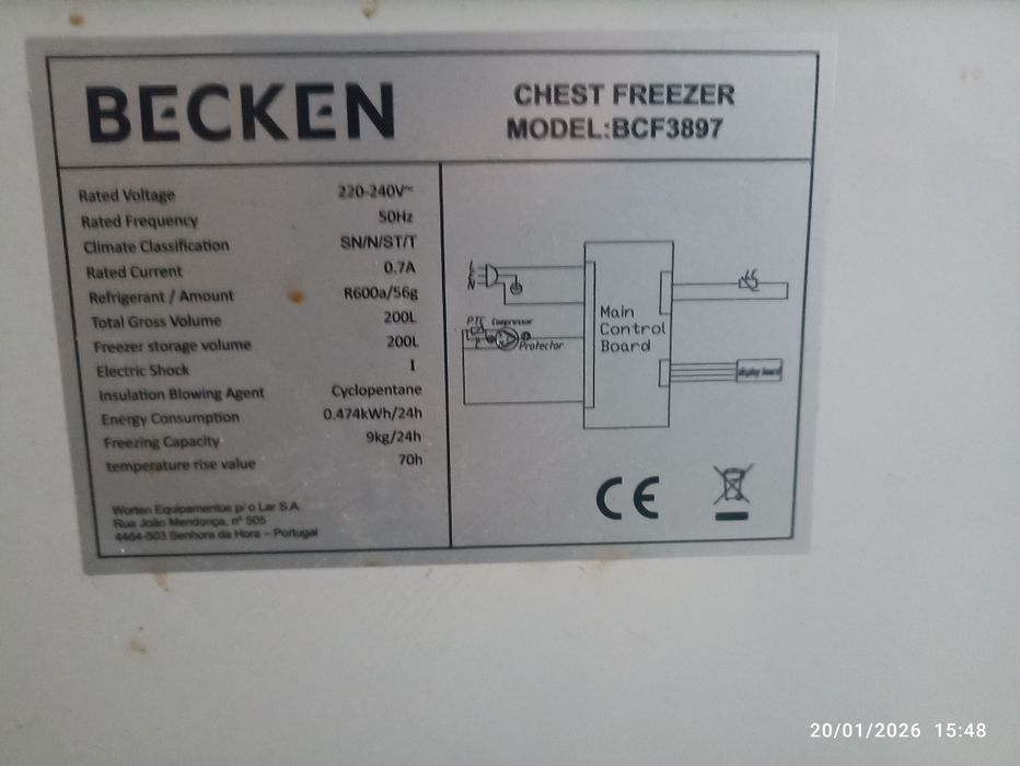 Arca congeladora becken preço negociável Ler descrição