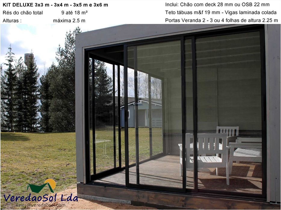 Casa madeira DELUXE como casa de jardim ou anexo à sua casa