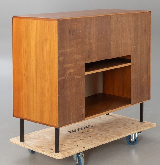 Komoda szafka tekowa Dyrlund Denmark - vintage lata 70-te - roletki