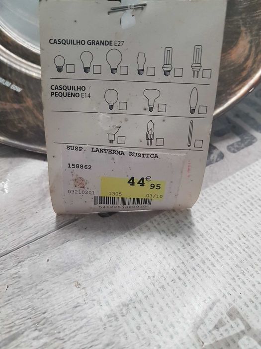 Candeeiro tecto novo