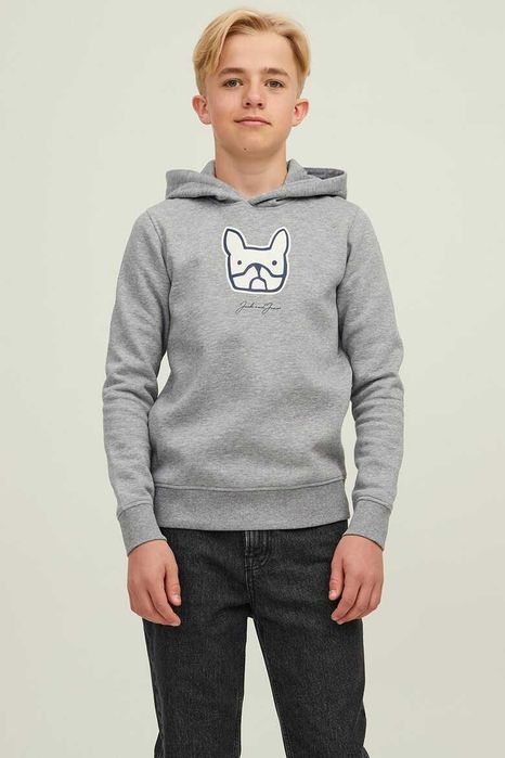 Jack & Jones bluza z kapturem siwa 128 cm 7-8 lat