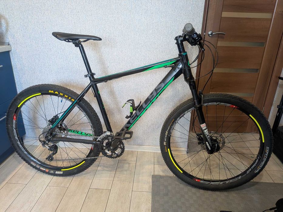 Велосипед  27.5" Kellys MTB хардтейл, рама М (19.5"), 3x9, повітряна вилка