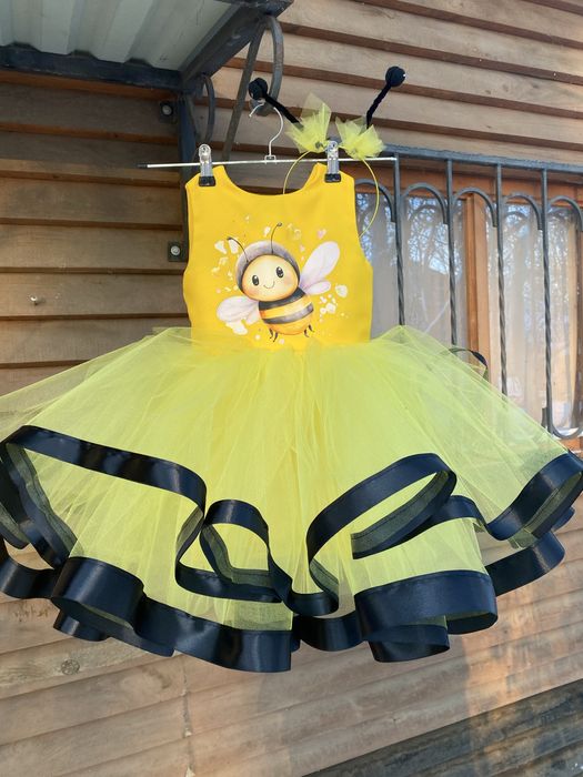 Сукня бджілки обруч крила жовта костюм  на свято весни день мами пишна