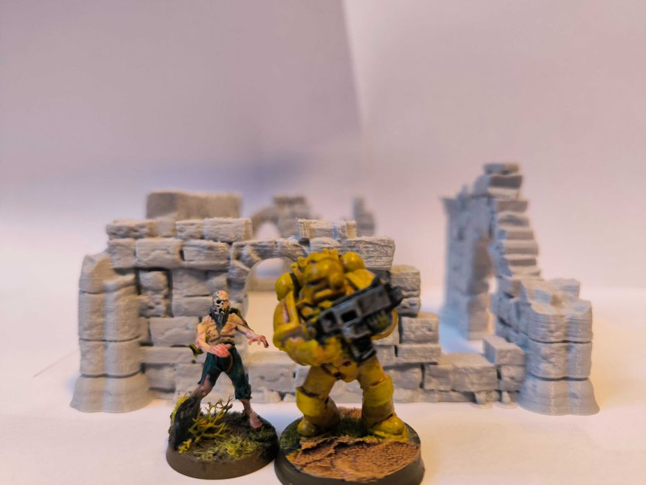 Ruinki ściany 3(Lost city) Diorama Makieta D&D