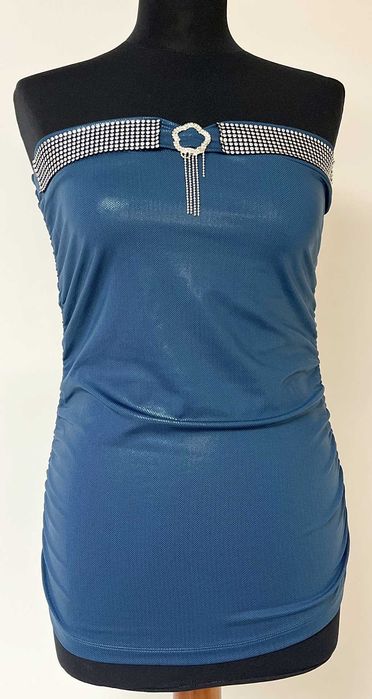 Bluzka -Top granat z nitami stretch Rozmiar 40/42