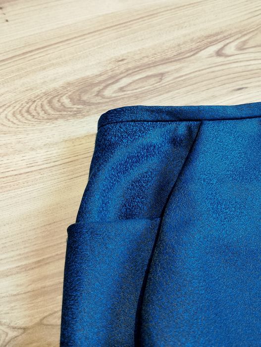 Niebieska Damska Jedwabna Spódnica David Szeto Blondie's Back 2008