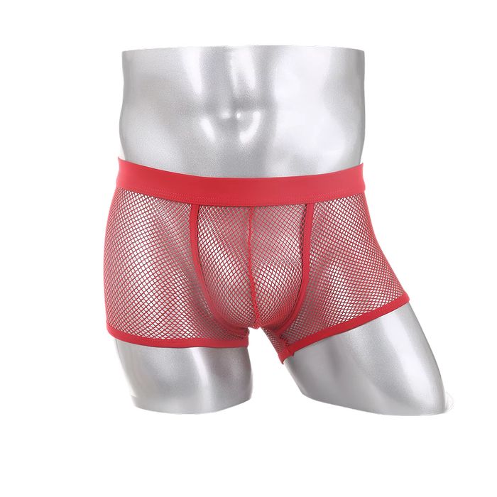 Sexowne Męskie Przeźroczyste Bokserki z Siateczki - 3XL