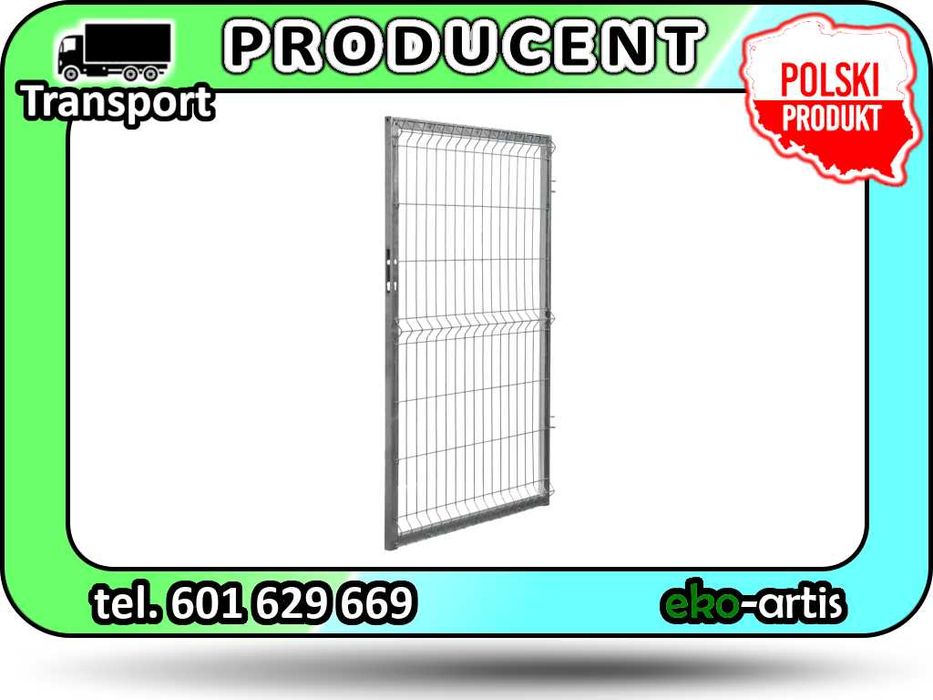 Furtka panelowa ocynkowana 100x150 cm NOWA KOMPLET