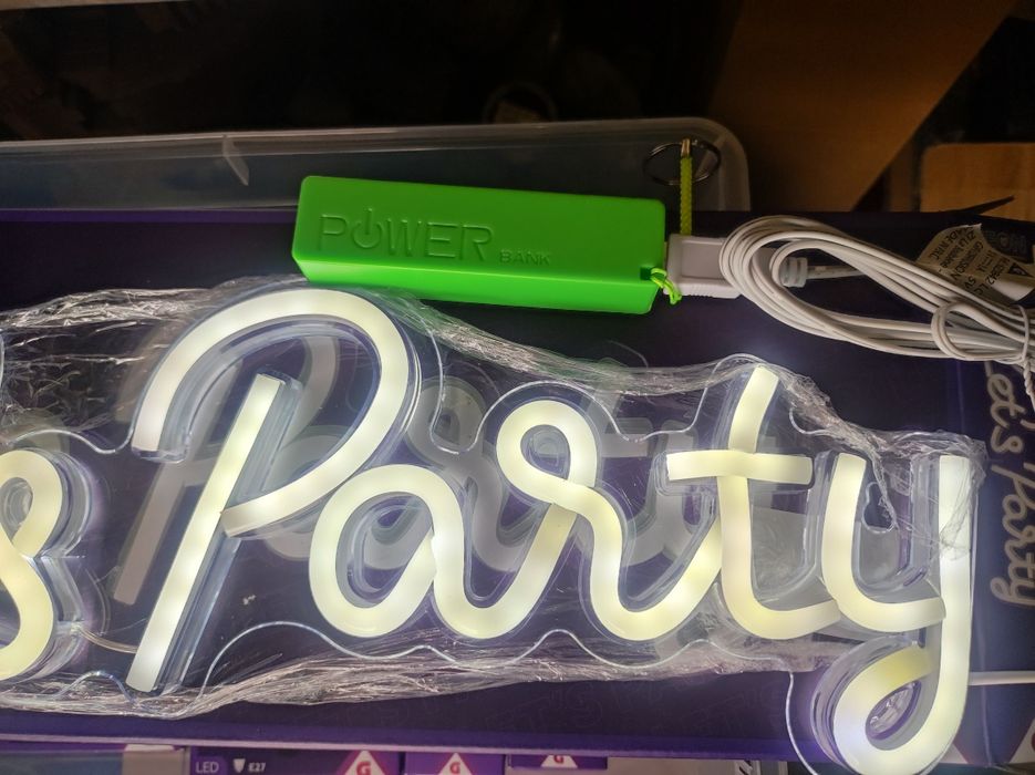 Placa luminosa Néon USB lets party 42 X 14