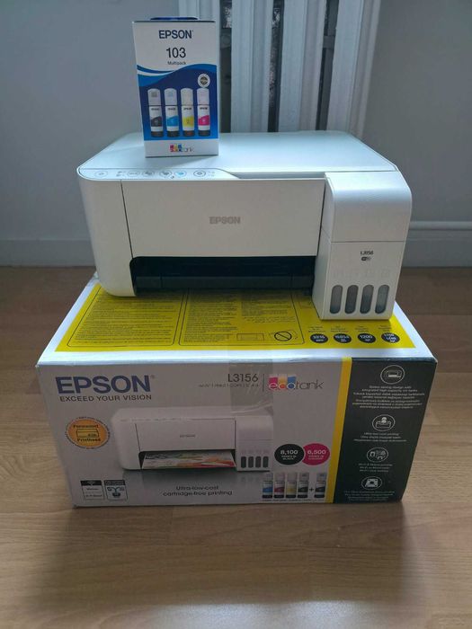 Drukarka Epson EcoTank L3156 + komplet tuszy