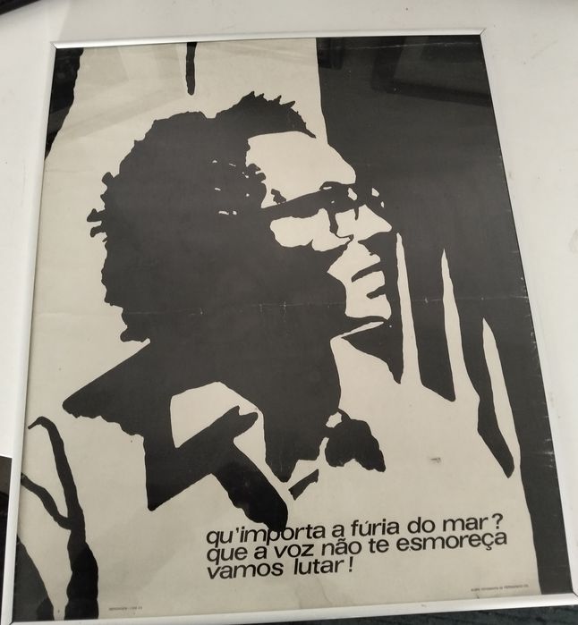 Cartaz emoldurado, Zeca Afonso e Sofia Melo Breyner