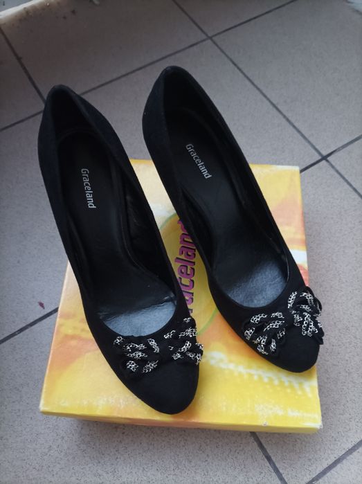 Buty na obcasie czarne Deichmann rozm. 40 NOWE