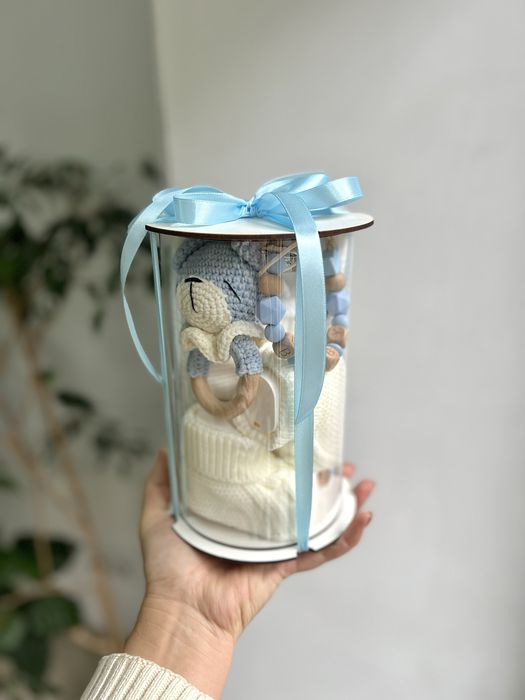 Подарунок на хрещення, виписку! Тримач для соски, Іменний гризунець