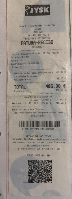 Mesa Nova Sala 100X200