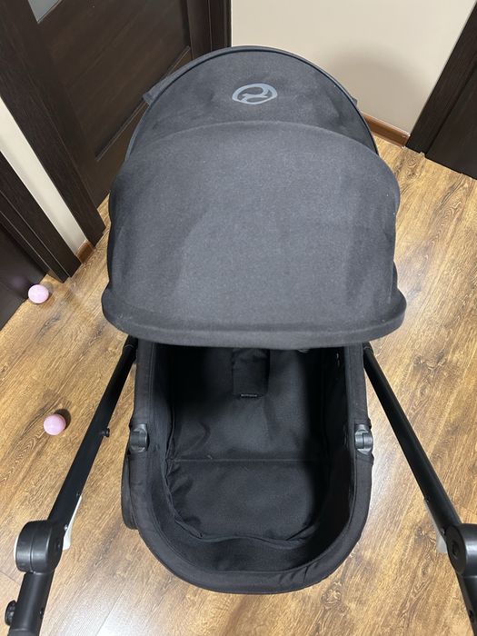 Wózek czarny cybex eos 2w1 gondola i spacerówka