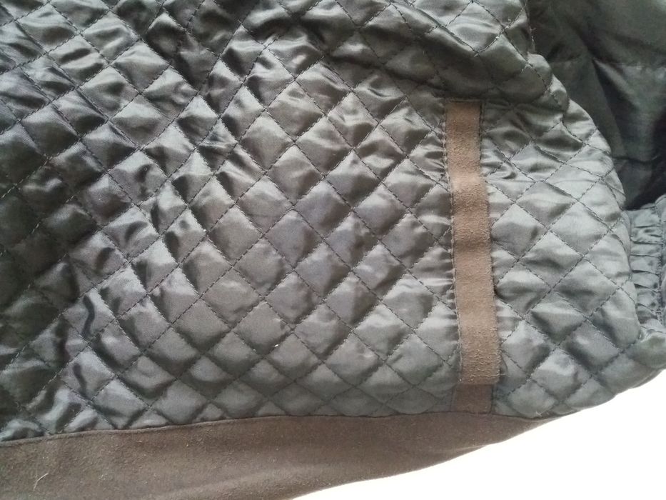 Blazer casaco castanho acolchoado bolsos