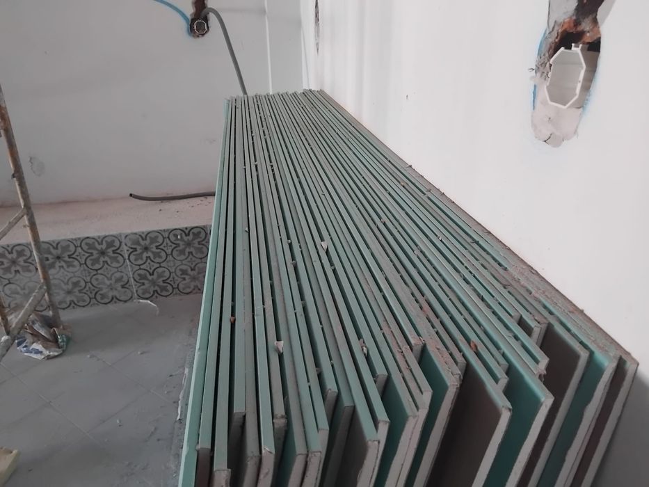 35 Placas de Pladur Verde Hidrófugo – 2,50 m – Restante de Obra
