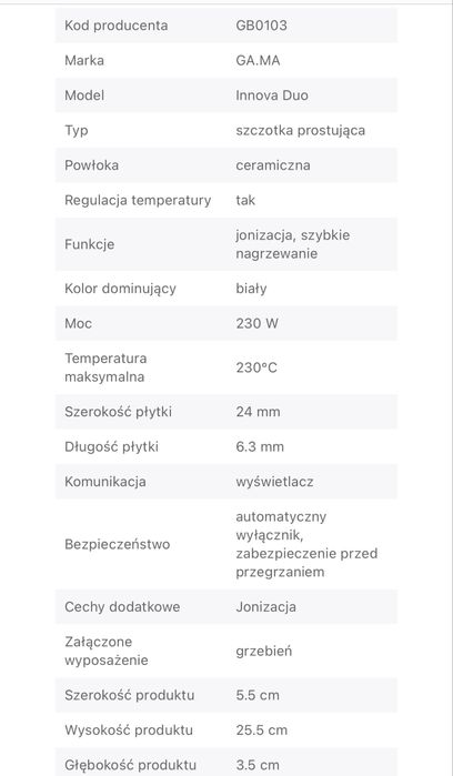 Prostownica Szczotka prostująca