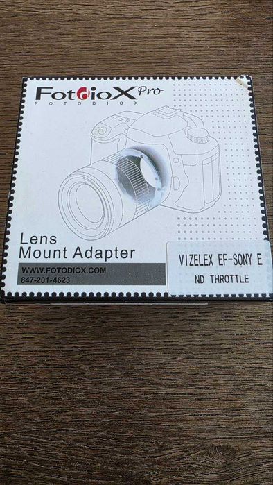 Adaptador Fotodiox Pro Vizelex ND Throttle – Canon EF para Sony E (Novo)