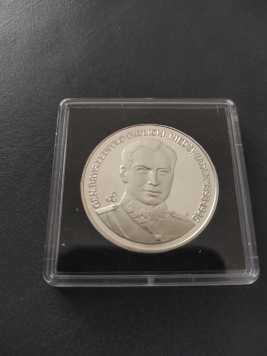 Moneta srebrna 200000 zł Leopold Okulicki "Niedźwiadek" 1991. Stan.