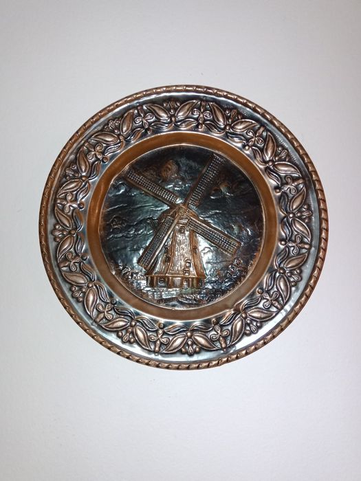 Talerz miedziany miedzioryt