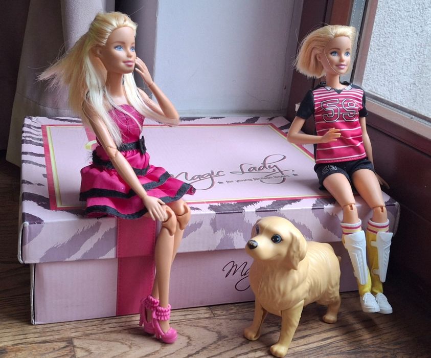 Zestaw Barbie – 2 lalki + pies + ubranka i akcesoria