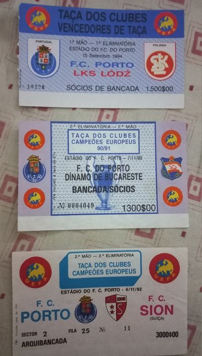 Bilhetes de futebol