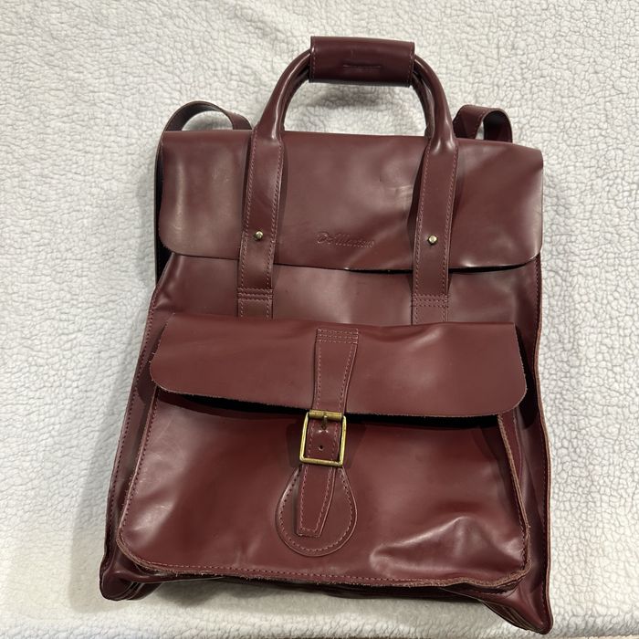 Plecak Dr. Martens cherry red rucksack backpack leather bag skórzany