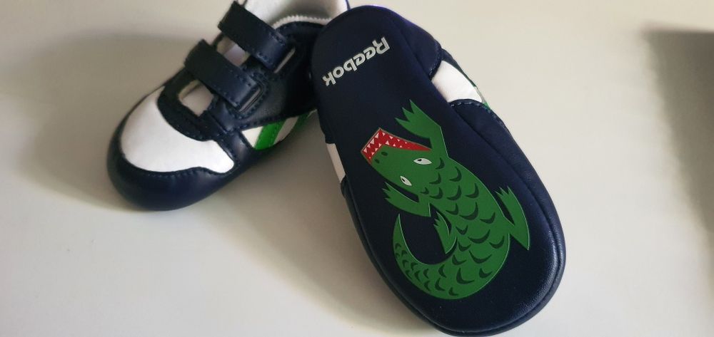 Buty reebok niechodki dla dziecka 18.5 granatowo biało zielone
