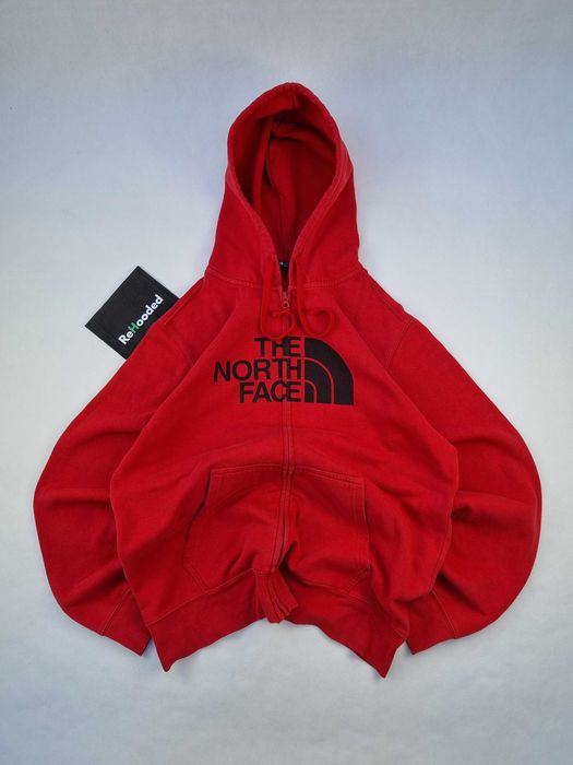 Czerwona zapinana bluza unisex The North Face Rozmiar M