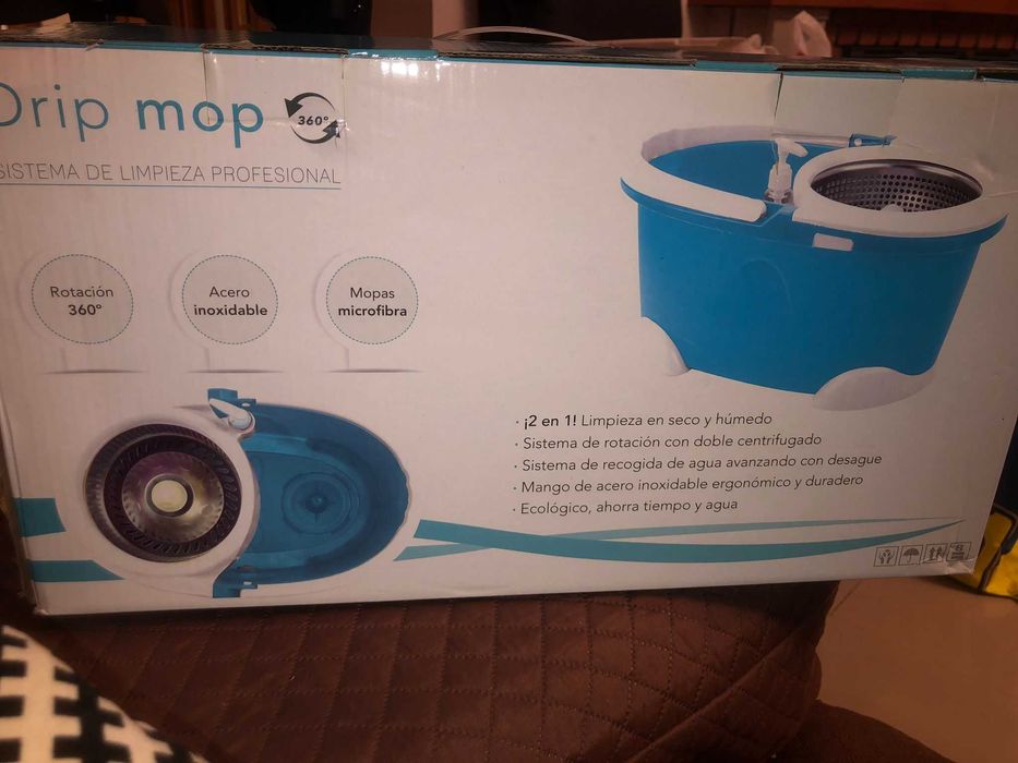 Drip Mop and Bucket 2-in-1
