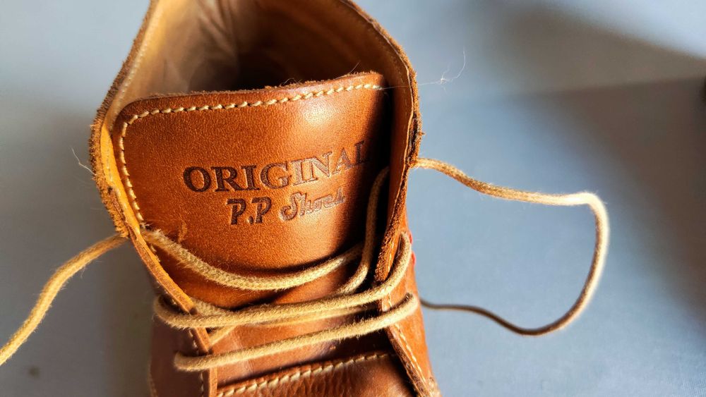 Botas de Cano Curto em Pele Genuína / Chukka Boots – Estilo Clássico & Vintage