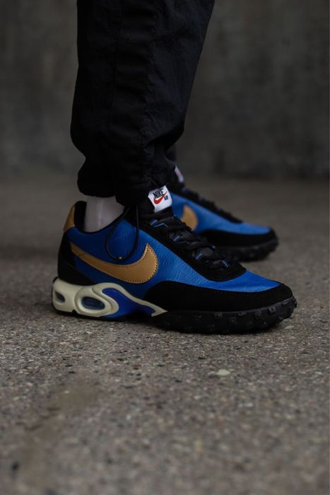 ТОПОВА ЯКІСТЬ‼️Nike Air Max Waffle SP Hyper Blue/Metallic Gold,вапор в